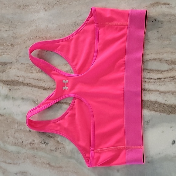 Under Armour Sports Bra Hot Pink - Picture 3 of 7